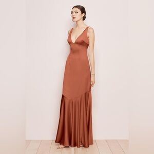 Watters Mason Dress in Cognac